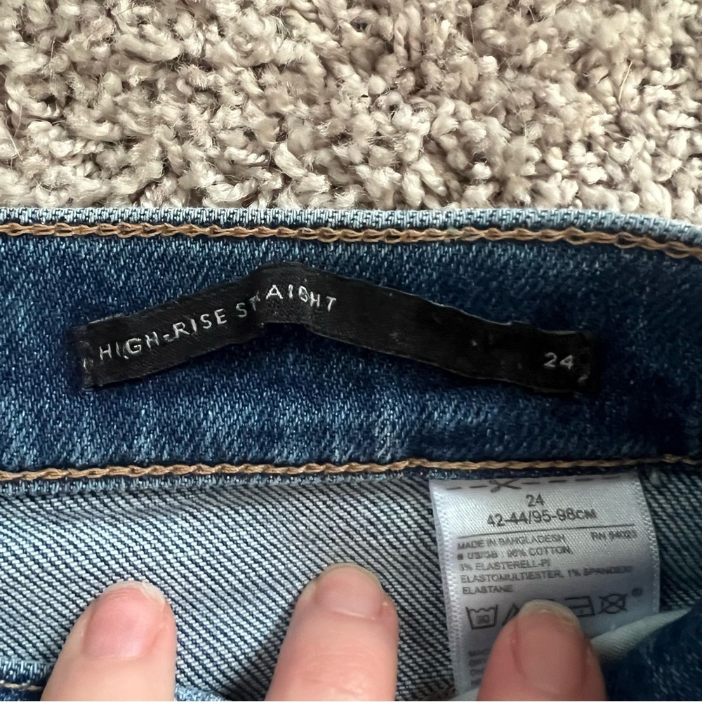 {Banana Republic} High Rise Straight Medium Wash Jeans - Picture 10 of 10